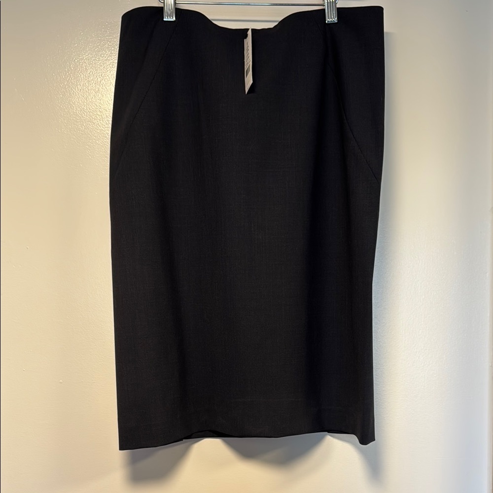 Theory Black Midi Pencil Skirt